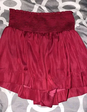 The Pants Store Burgundy Silk Shorts/Skirt thumbnail 1