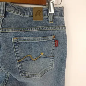 Denim Rock 5 28x30 Y2K Low Rise Medium Wash Flare Jeans thumbnail 2
