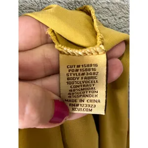 XCVI Melar Dress Mustard Yellow Zip Front Utility Lagenlook Midi Boho Pockets L thumbnail 6