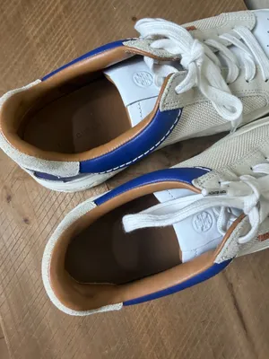 Tory Burch Ladybug Low Top Sneaker Cream & Blue Size 8 thumbnail 9
