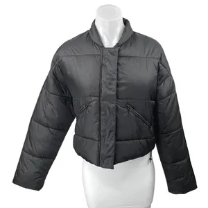 Zara Women's Black Long Sleeve Quilted Puffer Outdoor Winter Coat Jacket Size S thumbnail 1
