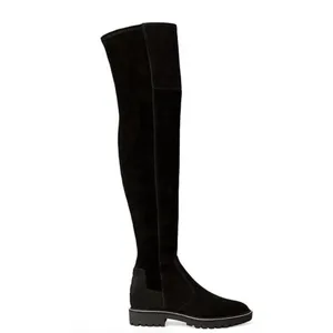 Tory Burch Black Suede Logo Miller Over the Knee Tall Logo Boot Shoes Size 7.5 thumbnail 2