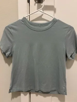 Lululemon Classic-Fit Cotton-Blend T-Shirt in Silver Blue - Size: 2 thumbnail 4
