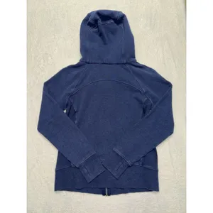Lululemon Women's Scuba Hoodie Full Zip Dark Blue Yoga pocket stretch Size 8 thumbnail 5