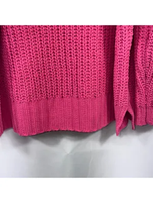 American Eagle Outfitters Women’s XS Hot Pink Chunky Knit Sweater Oversized thumbnail 4