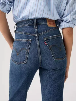 Levi’s Ribcage‎ Straight Leg Jeans Size 26 Medium Wash High Rise Denim thumbnail 13