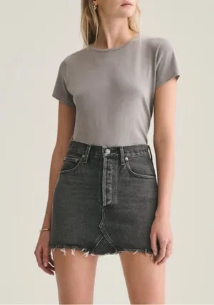 AGOLDE Quinn Hi Rise Denim Skirt thumbnail 1