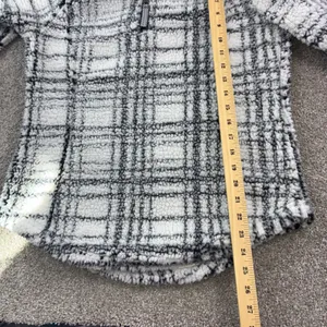 No Boundaries Womens Small Sherpa Pullover Fleece‎ Plaid Quarter Zip Gorpcore thumbnail 3