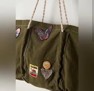 NWT Free People Been There Badge Tote Bag In Color Sea Serpent $128MSRP No refunds or cancellations thumbnail 2