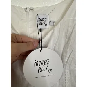 Princess Polly White Cotton Dobby Stripe Babydoll Mini Dress PD022569 Womens 10 thumbnail 3
