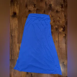 Free People Asymetrical Wrap Maxi‎ Skirt Royal Blue Size Medium thumbnail 3