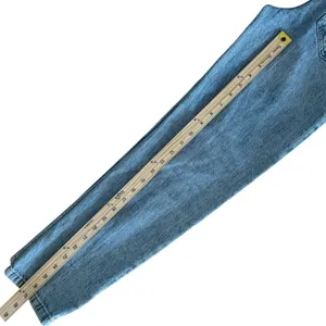 Zara Women's Size 0 High Waist Straight Leg Jeans Light Wash Blue Denim thumbnail 5
