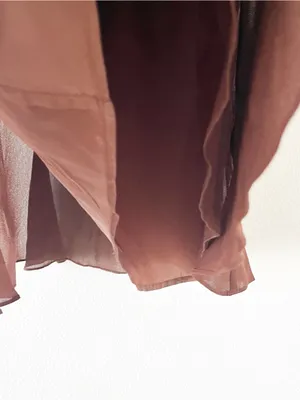 Vintage Diane von Furstenberg DVF Brown 100% Silk Pull On Skirt thumbnail 4
