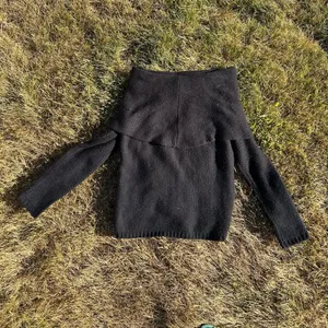 Cloud Chaser Black Off the Shoulder Sweater With Floral Details thumbnail 2