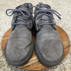 UGG Neumel Charcoal Gray Suede Chukka Ankle Boots Womens Size 10 Lace Up Booties thumbnail 5