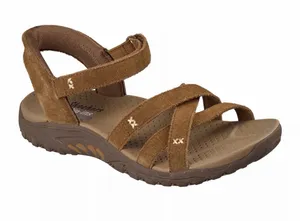 Skechers Women’s Brown Suede Strappy Outdoor Sandals Size 8.5 thumbnail 1
