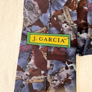J.Garcia Men's Silk Vintage Tie Multicolor Art Necktie USA Made Classic thumbnail 6