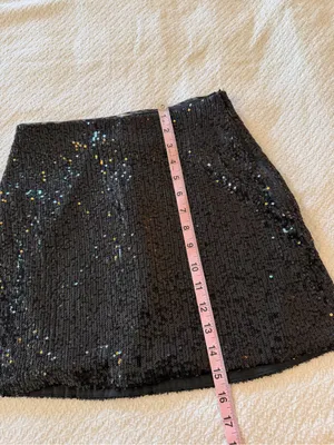 Abercrombie & Fitch Scarlett Sequin Mini Skort Black NWT XS thumbnail 4