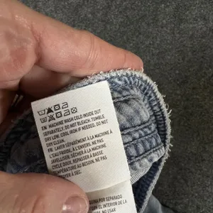 American Eagle Light Wash Lyocell Wide Leg Crop Drawstring Pants Blue 4 Short thumbnail 11