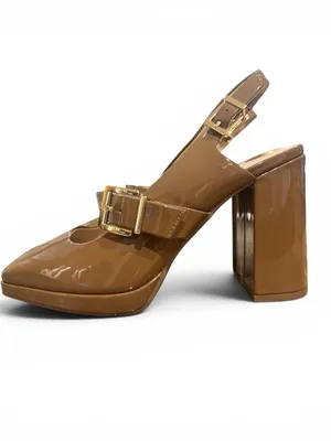 Gianni Bini Sonata Patent Mary Jane Platform Pumps Sweet Caramel Size 9M NWT thumbnail 3