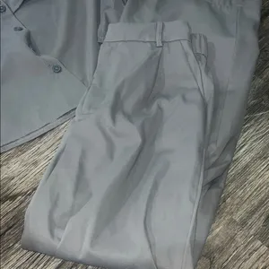 SHEIN Gray Off-Shoulder Pantsuit thumbnail 4