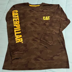 Men’s long sleeve caterpillar graphic work shirt thumbnail 1