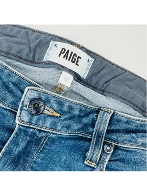 Paige Manhattan Boot Cut Jeans Size 32 Tall Lane Wash Medium Blue thumbnail 4