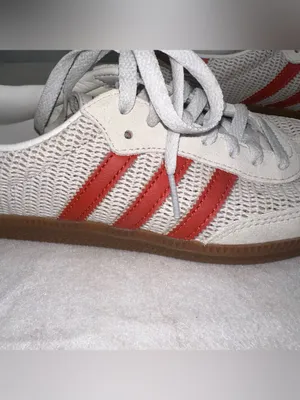Adidas Originals Men's Samba OG Crystal White Preloved Red Mens 6.5 Womens 7.5 thumbnail 4