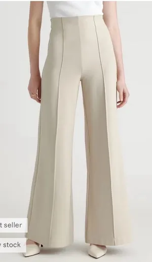 Quince Ultra-Stretch Ponte ankle Super Wide Leg Pants - Size M ecrll thumbnail 1