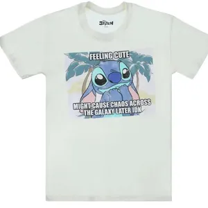 Disney Stitch Feeling Cute Graphic Tee Size M thumbnail 2