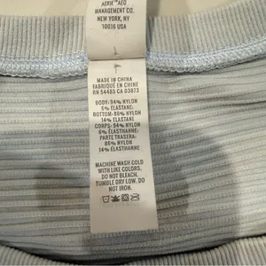 Offline by Aerie Sidewalk Seamless Ribbed Cropped TShirt Womens Medium LightBlue thumbnail 4