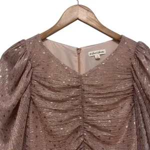 For Love And Lemons Champagne Pink La Villette Long Sleeve Mini Dress Size S thumbnail 5
