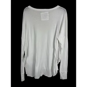 Frank & Eileen Tee Lab White Long Sleeve Oversized Top Asymmetric Hem M thumbnail 2