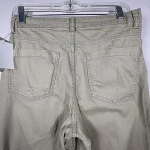 H&M Women khaki Wide‎ Leg High Rise Pants casual vacation lounging 4 NWT thumbnail 6