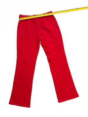 Y2K P.S. Aeropostale Red Sequin Low Rise Flare Sweatpants Girls 14 Or Women XS thumbnail 5