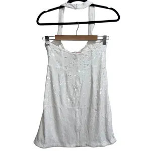 NEW NWOT Show Me Your Mumu Samba Halter Sequin Mini Dress In White thumbnail 8