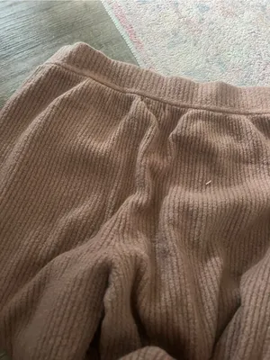 Athleta felicity ribbed Wide Leg Pants Brown Stretchy Knit Relaxed Athleisure thumbnail 5