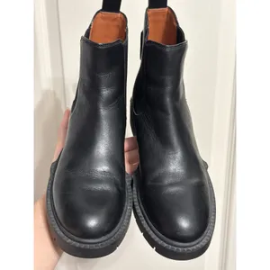 Coach Lyden Black Leather Booties Lug Sole Chelsea Ankle Boot Minimalist Utility thumbnail 4