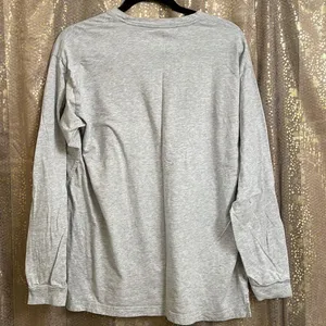 PINK Victorias Secret campus gray long sleeve, black logo, size M thumbnail 5