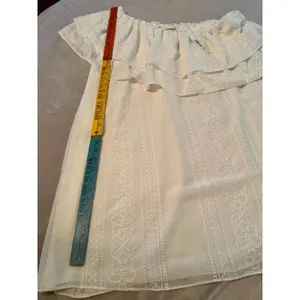 TRINA TURK NWT Phebe One-Shoulder Tier Ruffle White Eyelet Mini Dress Classy XXL thumbnail 10