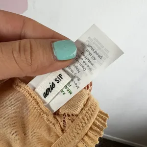Aerie Lace Floral‎ Bralette Dainty Coquette Cottagecore Fairy Beige Small thumbnail 3