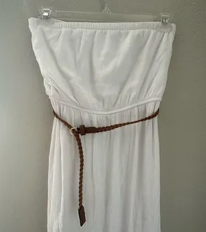 White lace strapless maxi dress Size M thumbnail 5