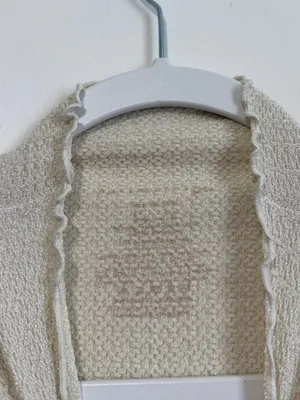 Free People Mara Mock Neck Bodysuit Size Medium M/L Cream Textured thumbnail 3
