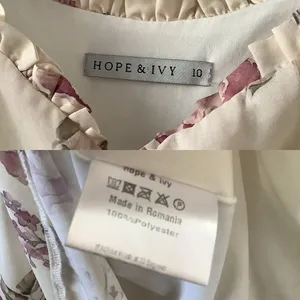 Hope & Ivy‎ High Low Cream Cottagecore Dainty Feminine Dress Sz 10 Spring thumbnail 8