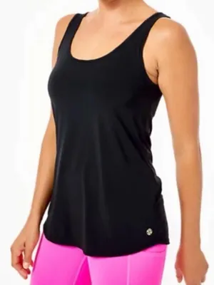 Lilly Pulitzer XS‎ Sunray Luxletic Scoop Neck Casual Workout Bra Tank Top Black thumbnail 1