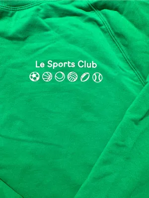 all in motion Green 'Le Sports Club' Crewneck Cropped Sweatshirt thumbnail 2