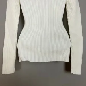 French Connection Turtleneck Sweater Ribbed Knit Women‎ XS Cream White Simple thumbnail 6