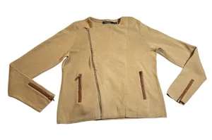 Lauren Ralph Lauren Womens Knit Moto Jacket Size M Zip Pockets Asymmetrical thumbnail 1