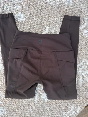 Avalanche High-Waist Performance Leggings in Dark Brown thumbnail 3