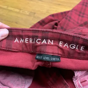 American Eagle Red Black Plaid Hi Rise Jegging Pants‎ Jeans Women's Size 4 Short thumbnail 6